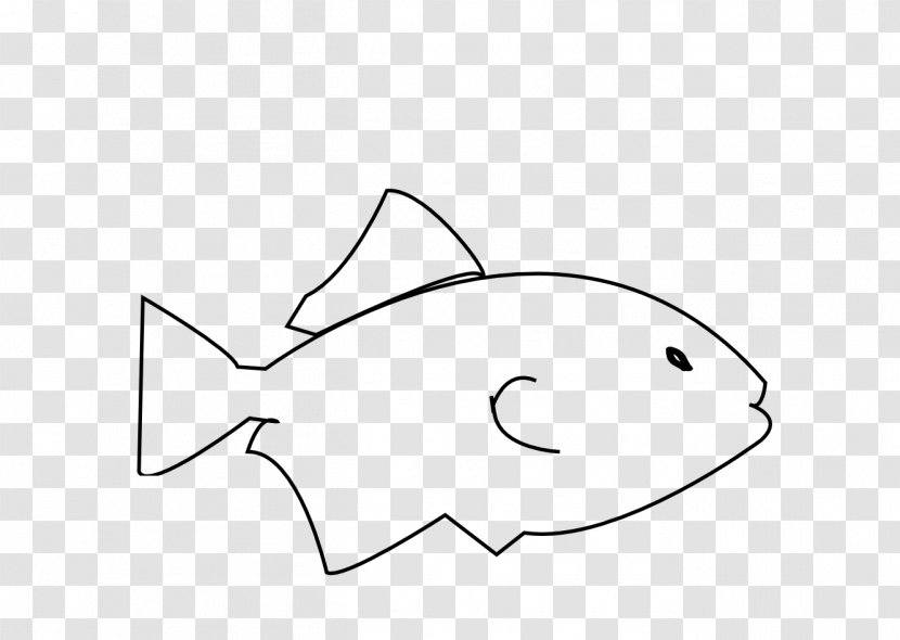 Drawing Line Art White Fish Clip - Fauna - Tail Transparent PNG