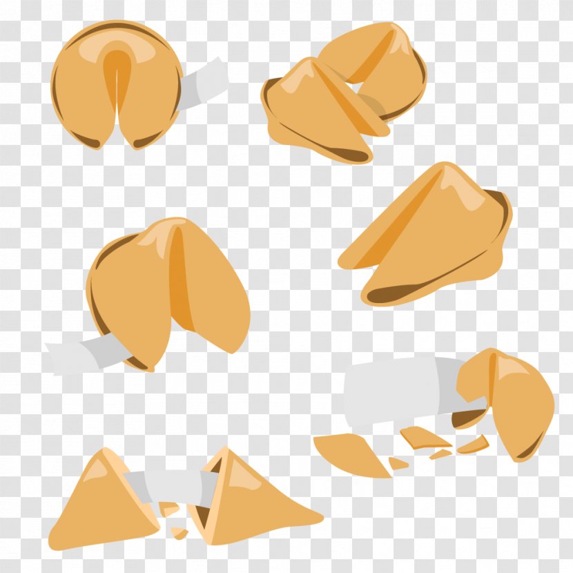 Fortune Cookie Chinese Cuisine Biscuit - Vector Lucky Transparent PNG