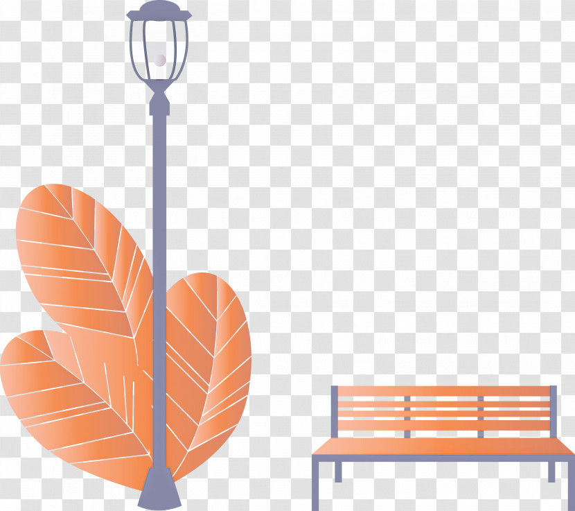 Street Light Park Bench Transparent PNG