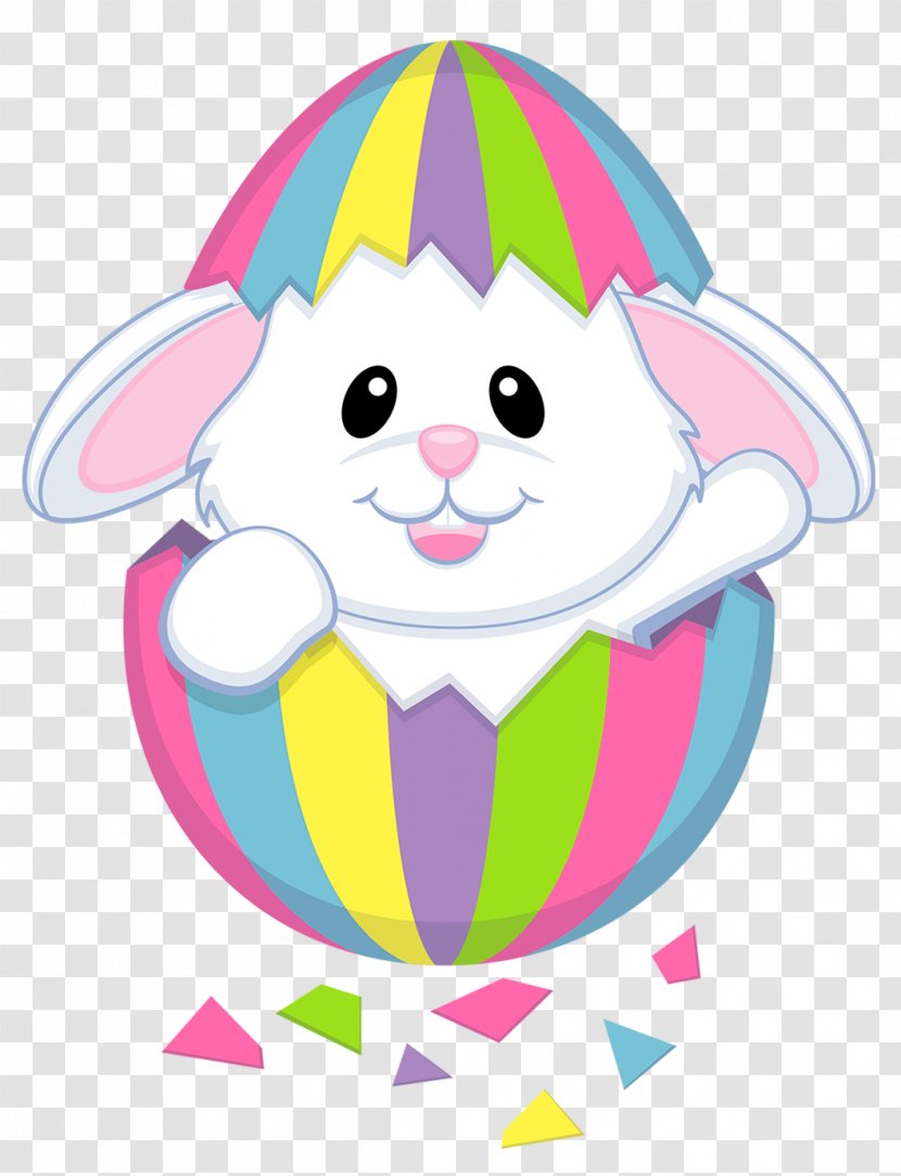 Easter Bunny Rabbit Egg Clip Art - Christianity - Cute White Transparent Clipart Transparent PNG