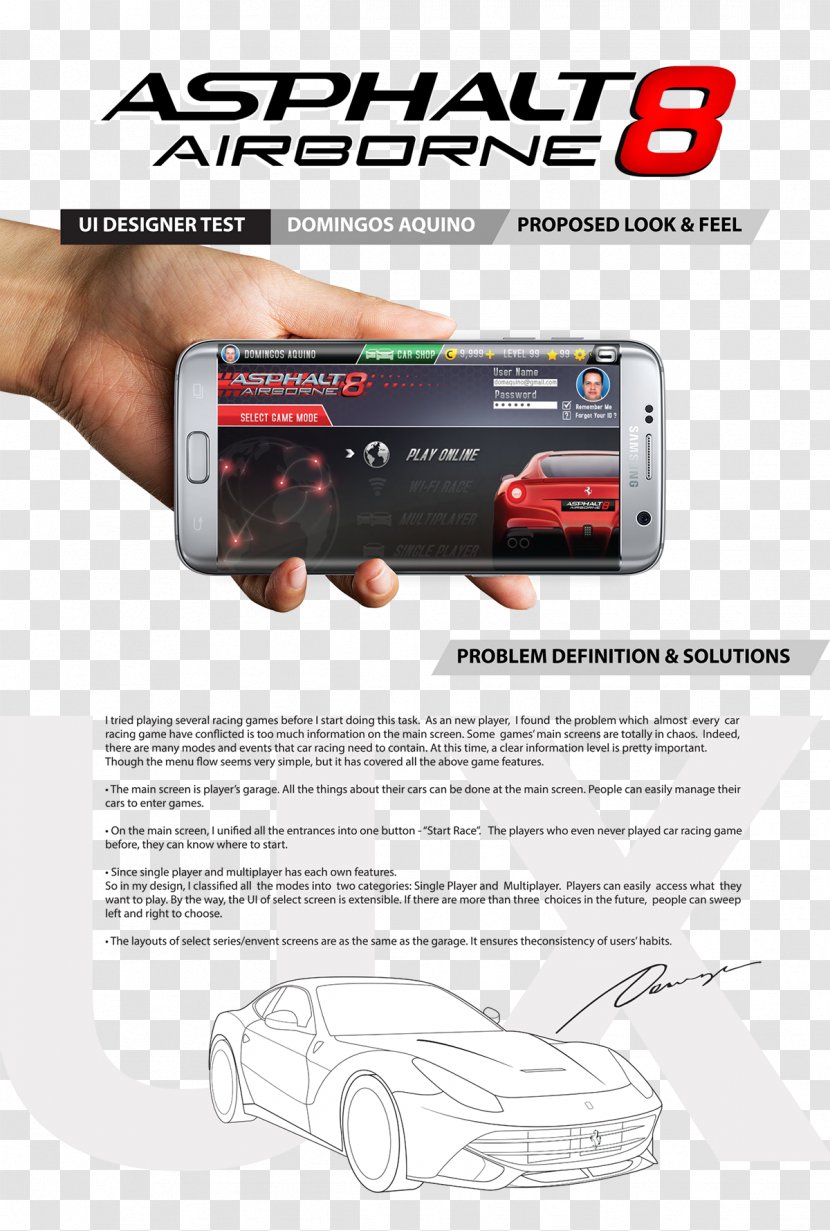 Asphalt 8: Airborne User Interface Design Experience - 8 Transparent PNG