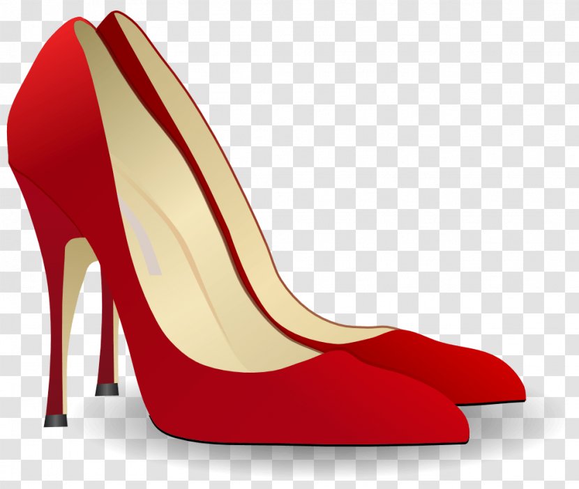 Clip Art High-heeled Shoe Openclipart Stiletto Heel - Footwear - Cartoon Transparent PNG