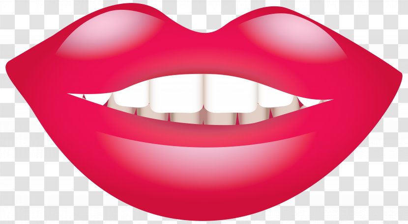 Tooth Lip Clip Art - Silhouette - Beautiful Lips Transparent PNG
