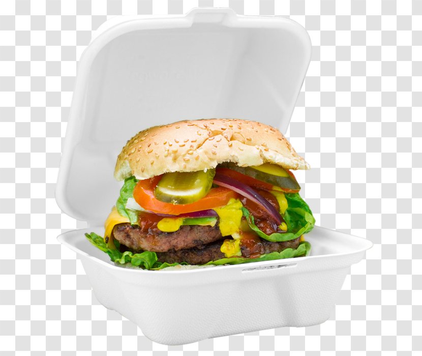Take-out Hamburger Bagasse Box Food - Container Transparent PNG