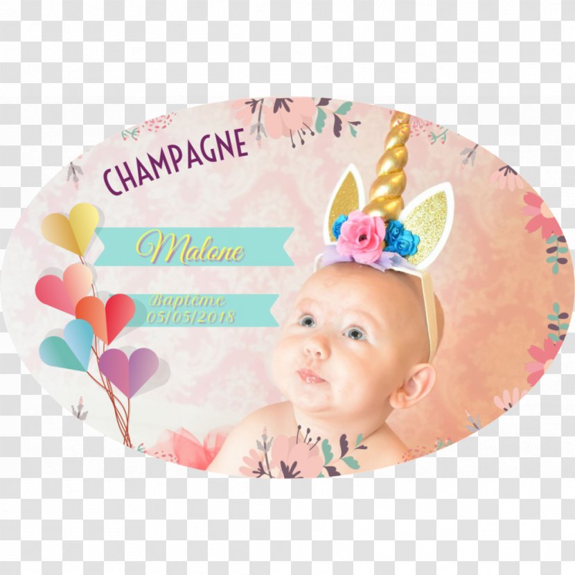 Record Label Adhesive Champagne Sticker - Oval Transparent PNG