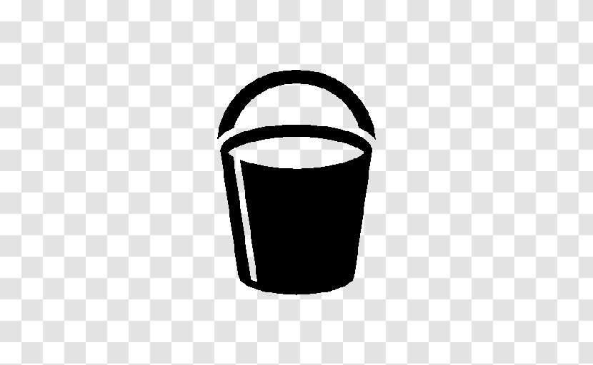 Bucket - Symbol - Black Transparent PNG