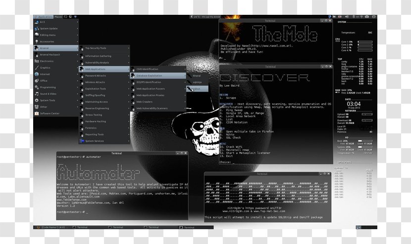 Security Hacker Computer Metasploit Project Linux - Kali Transparent PNG