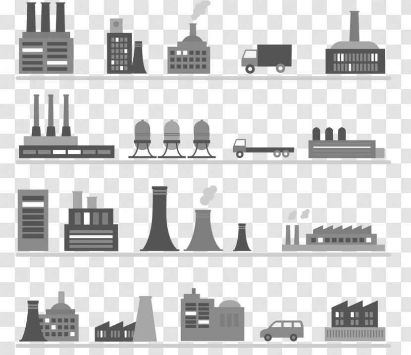 Factory Building Industry Infographic - Architectural Engineering Transparent PNG