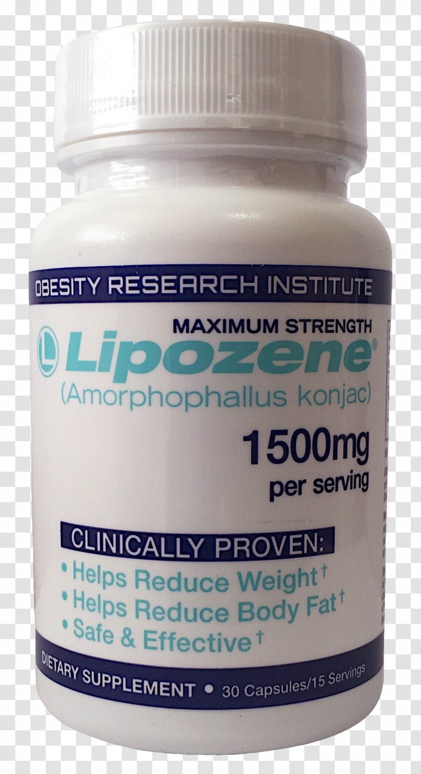 Dietary Supplement Weight Loss Lipozene Anti-obesity Medication Glucomannan - Liquid - Truth In Advertising Transparent PNG