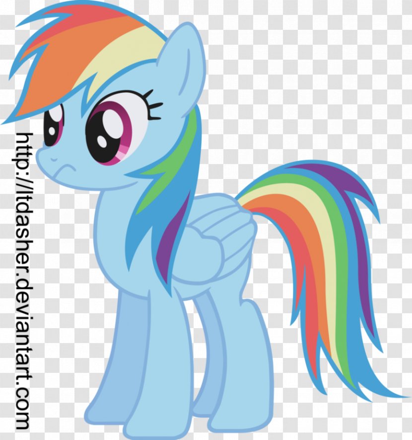 My Little Pony Rainbow Dash Illustration Drawing - Horse Like Mammal - Confused Vector Transparent PNG