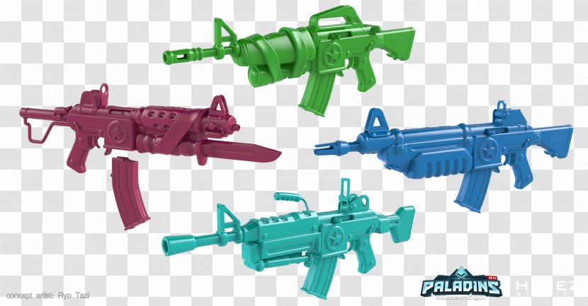 Gun Barrel Paladins Firearm Air - Watercolor - Machine Transparent PNG