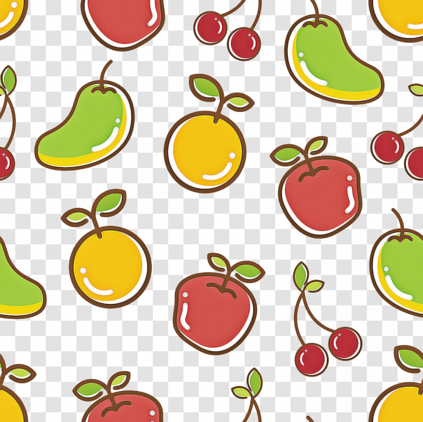 Pattern Vegetable Line Apple Transparent PNG