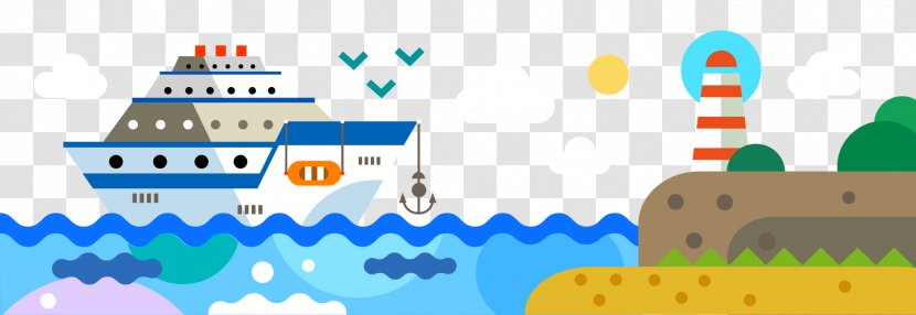 Ship Illustration - Cartoon Scene Transparent PNG