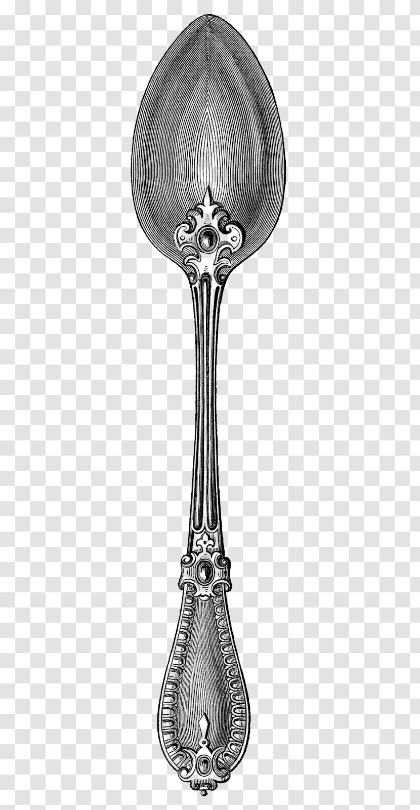 Knife Spoon Fork Cutlery Clip Art - Monochrome Photography Transparent PNG