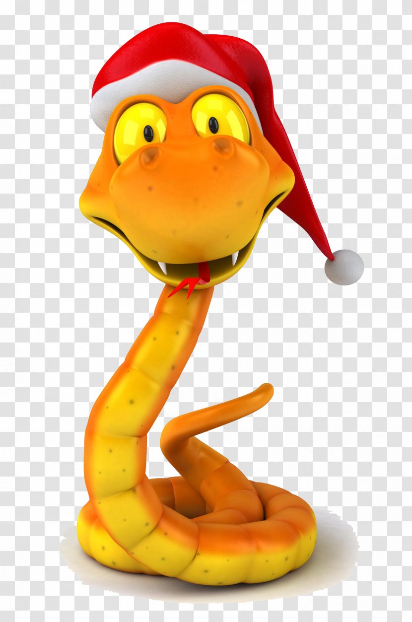 Snake Vipers Royalty-free Stock Photography Illustration - Beak - Wearing Christmas Hats Transparent PNG