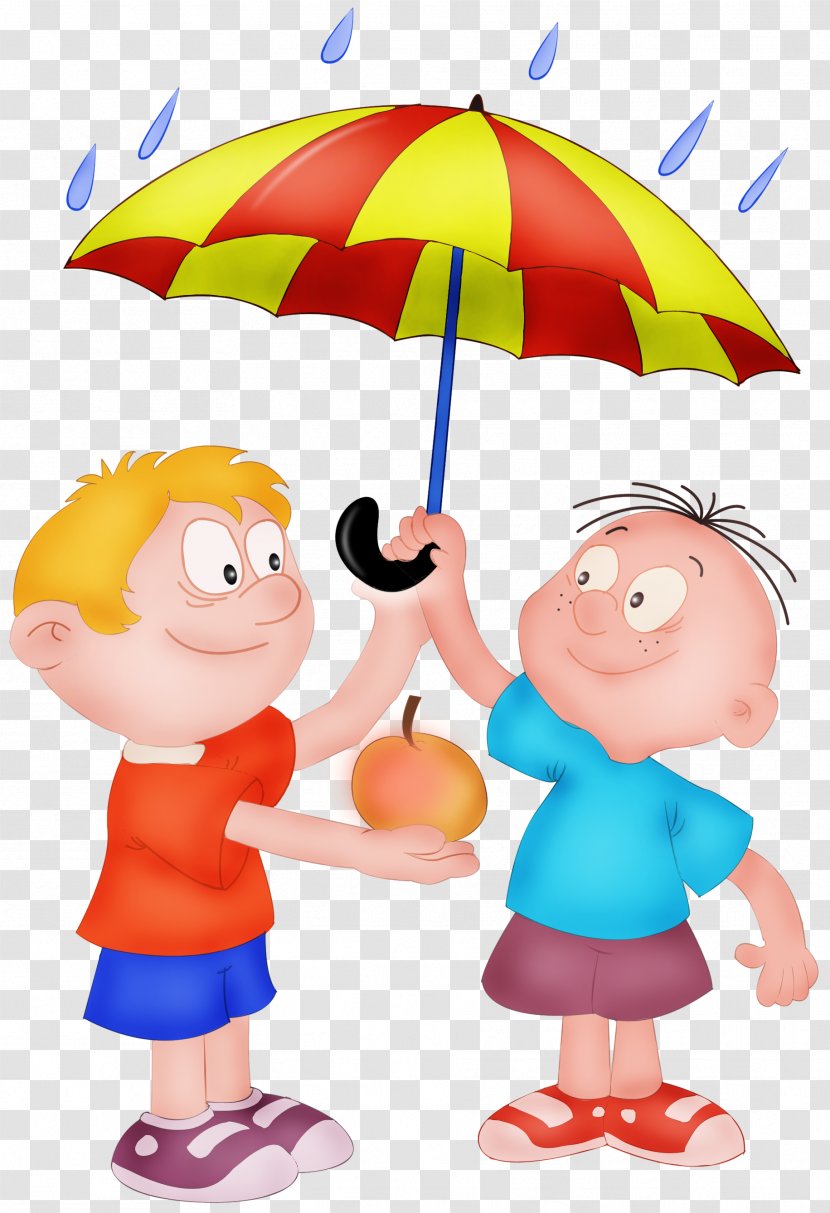 Child Boy Clip Art - Human Behavior - Umbrella Transparent PNG