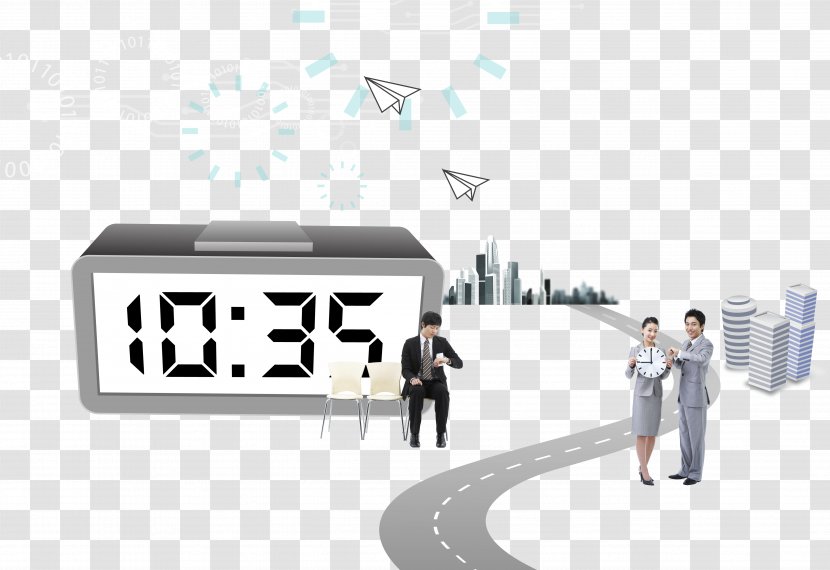 Stock Photography Businessperson - Digital Clock - Time And Business People Transparent PNG
