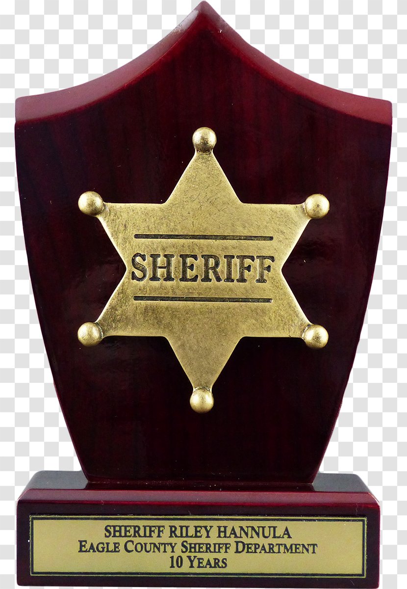 Award American Frontier Shield Trophy Sheriff - Embroidery - Appreciation Certificate Transparent PNG
