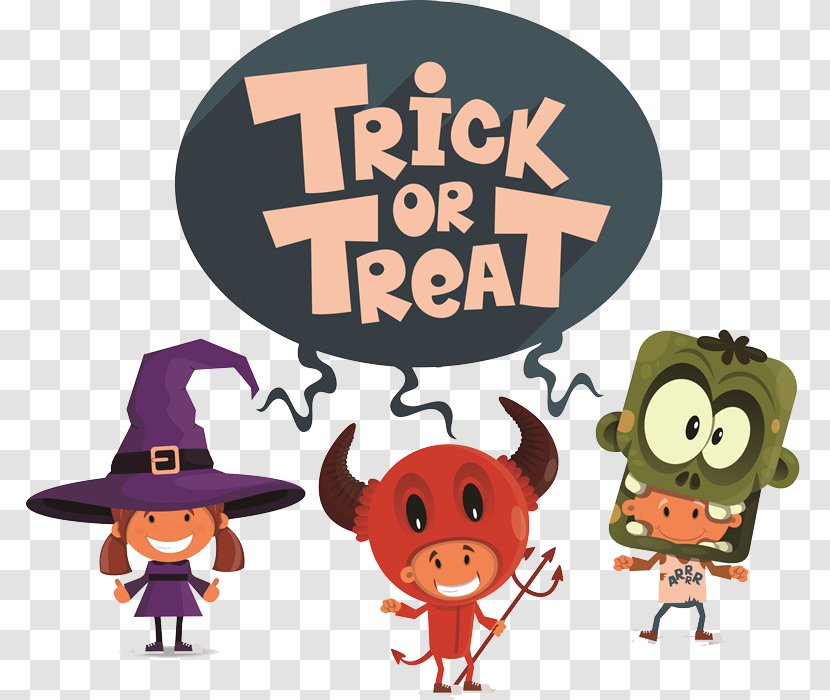 Trick-or-treating Halloween Illustration - Poster - Funny Horror Masks With Child Transparent PNG