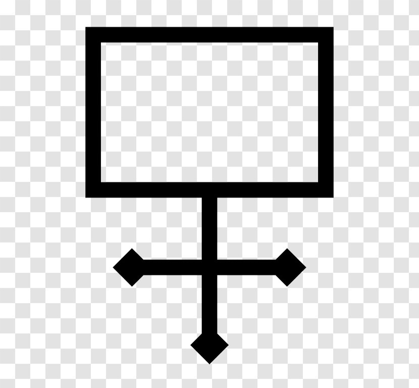 Alchemical Symbol Cross Alchemy Sacred Geometry - Antimony Transparent PNG