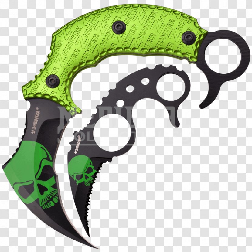 Hunting & Survival Knives Combat Knife Karambit Blade - Silhouette Transparent PNG