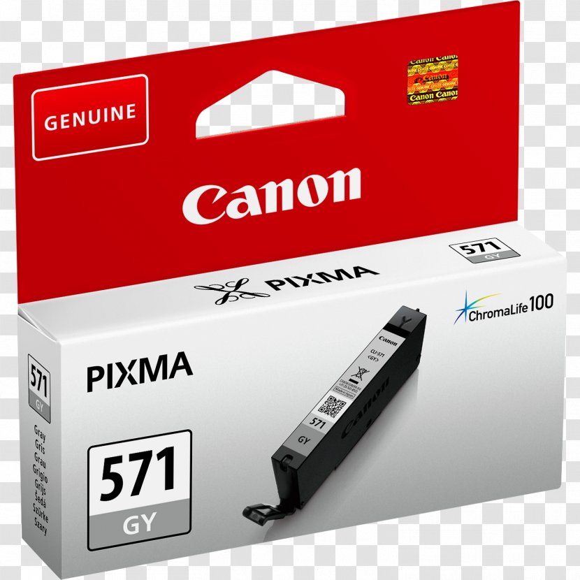 Ink Cartridge Canon Printer Cyan - Grey Transparent PNG