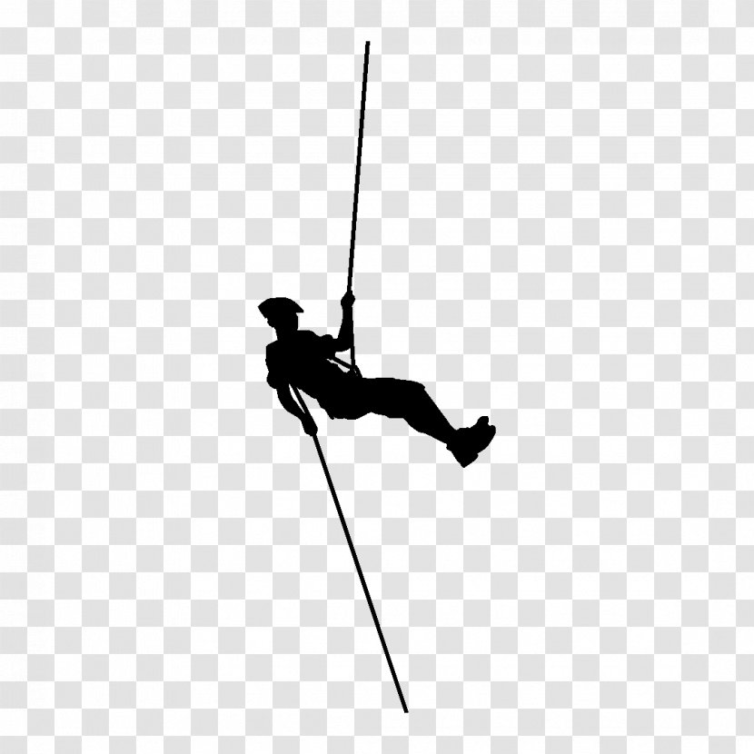 Ski Poles Recreation Line Silhouette White - Rope Vector Transparent PNG