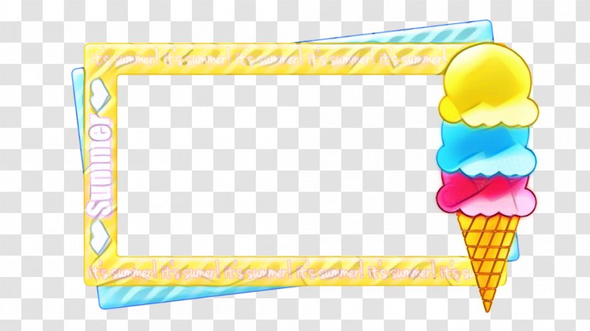 Clip Art Image Ice Cream Cones - Yellow - Rectangle Transparent PNG