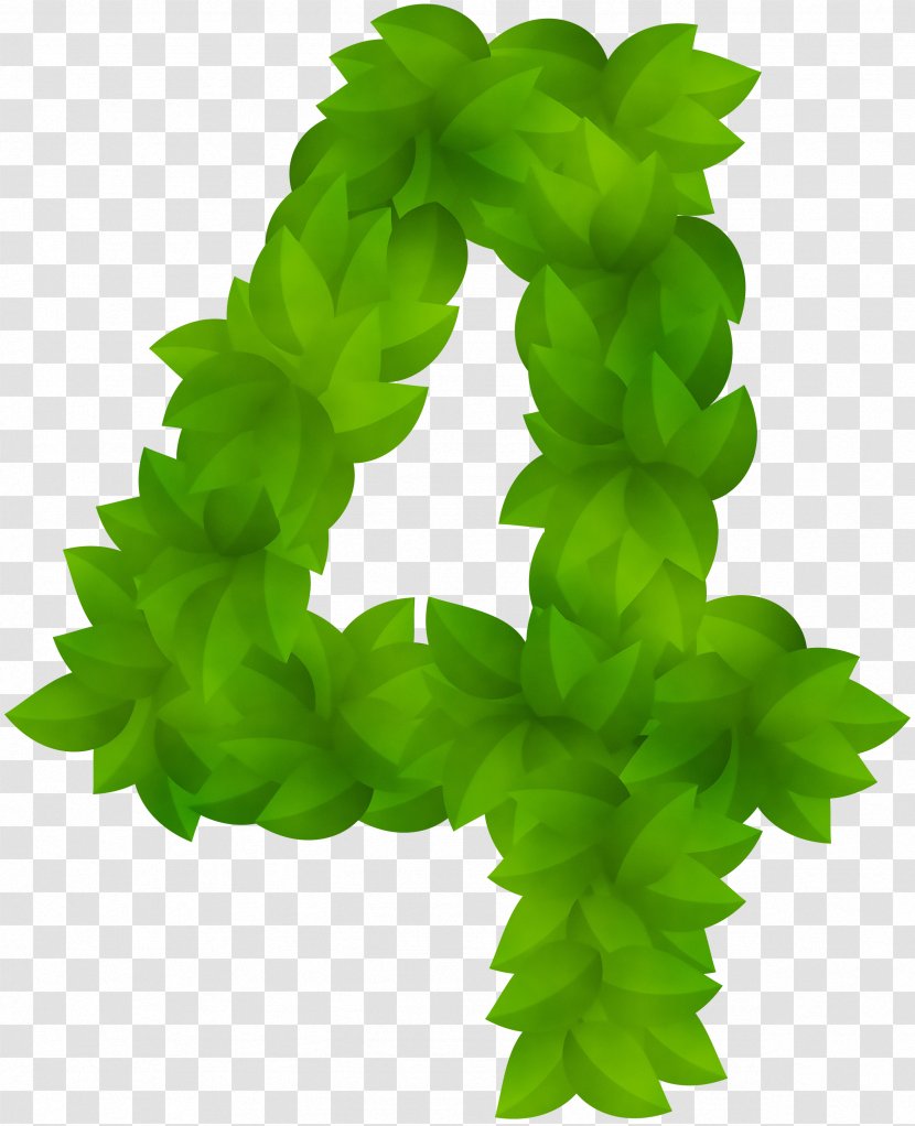 Green Leaf Font Plant Symbol - Wet Ink - Flower Transparent PNG