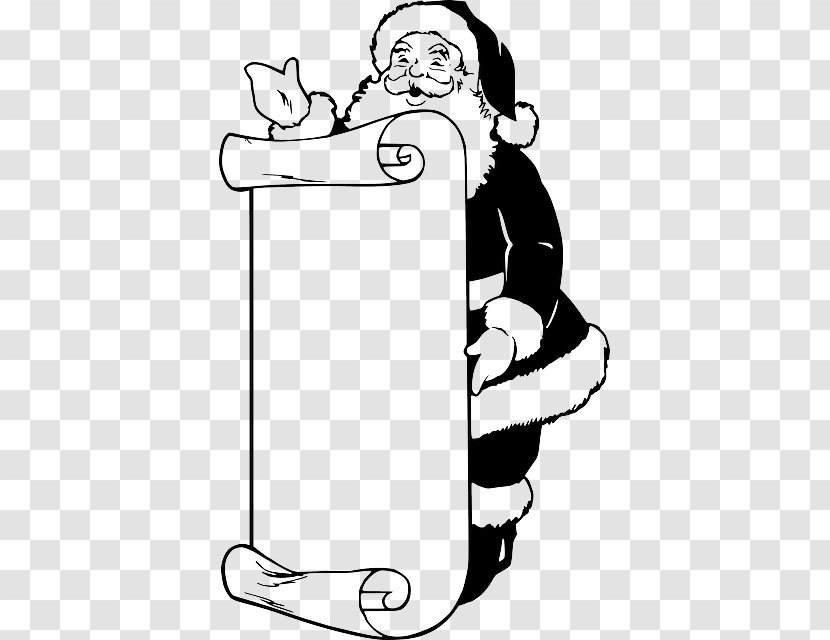 Santa Claus Wish List Christmas Clip Art - Arm - Cartoon Transparent PNG