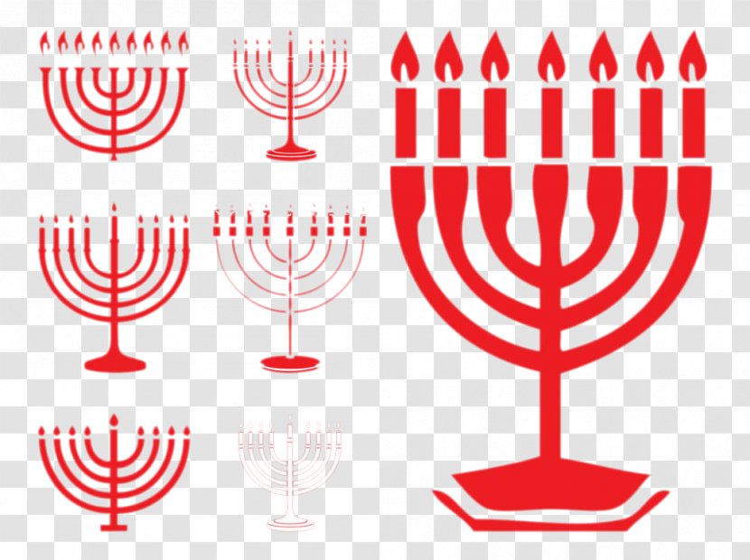 Hanukkah Menorah Judaism Illustration - Dreidel - Cartoon Red Candle Transparent PNG