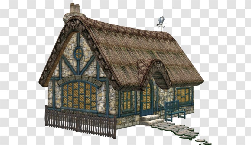 Cottage In The Woods Fairy Tale House - Log Cabin - Wooden Transparent PNG