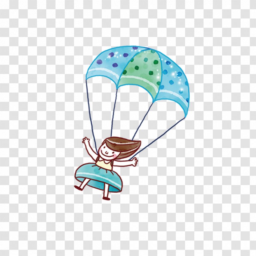 Cartoon Drawing Animation - Parachute - Doll Transparent PNG