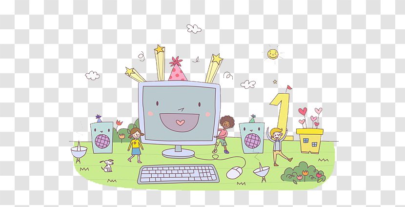 Computer Informatization Download Resource - Cartoon - Children And Transparent PNG