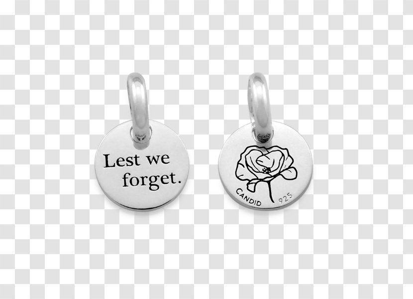 Earring Body Jewellery Silver - Lest We Forget Transparent PNG