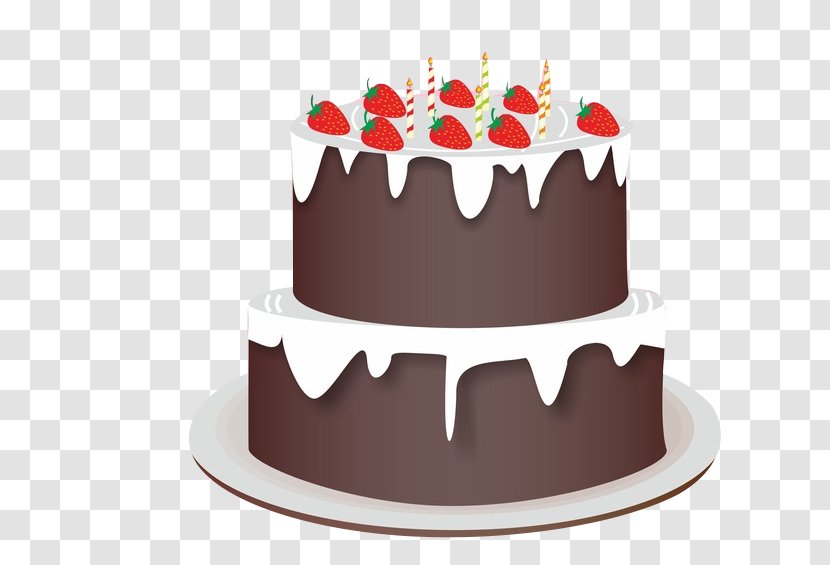 Birthday Cake Torte Chocolate Tart - Cartoon Transparent PNG