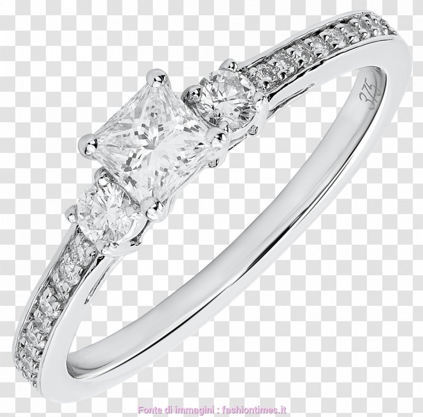 Wedding Ring Engagement Silver Solitaire - Diamond - Family Fashion Transparent PNG