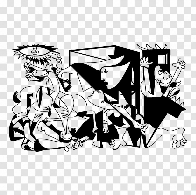 Guernica Painting Art Phonograph Record Canvas Print - Pablo Picasso Transparent PNG
