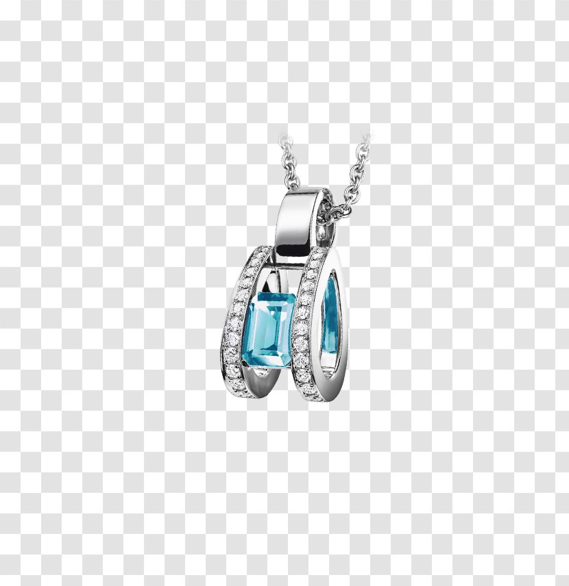 Locket Earring Turquoise Body Jewellery - Platinum Transparent PNG