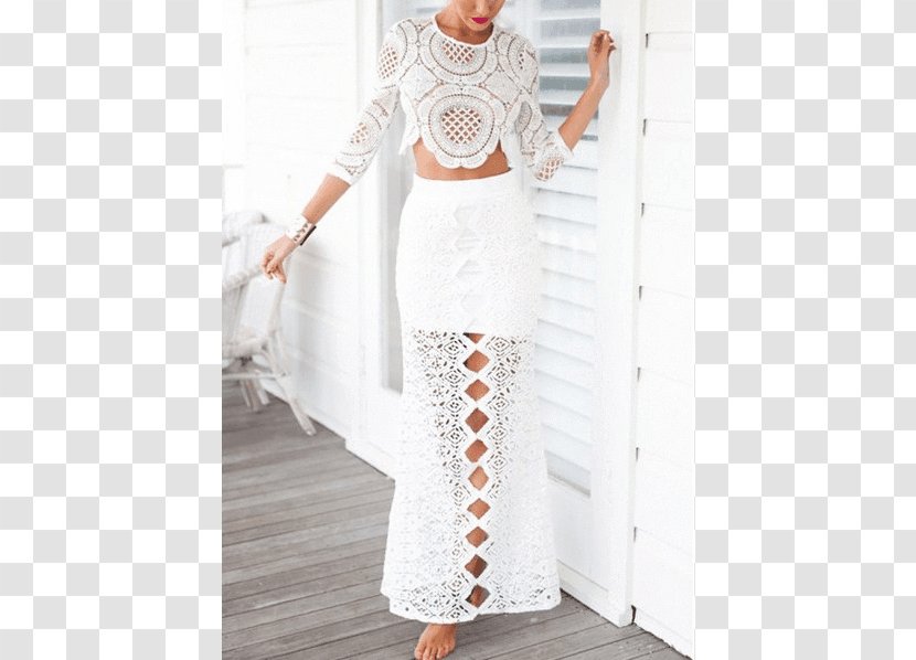 Crocheted Lace Dress Costume - Watercolor - Crochet Transparent PNG