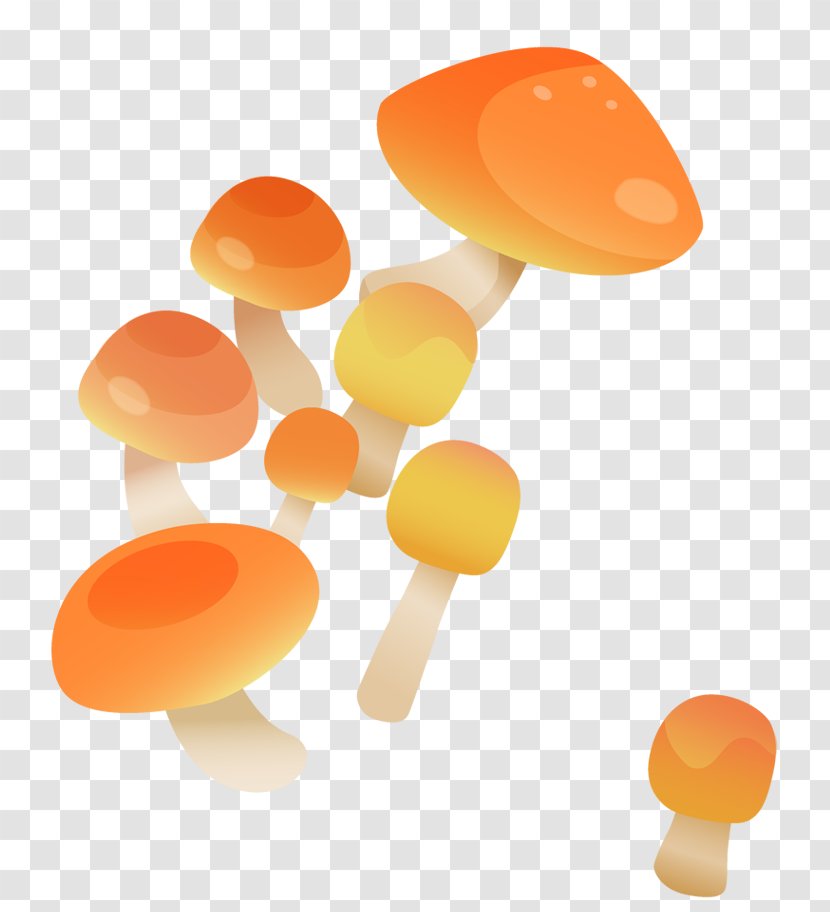 Mushroom Drawing Fungus Orange Cartoon - Petal Transparent PNG
