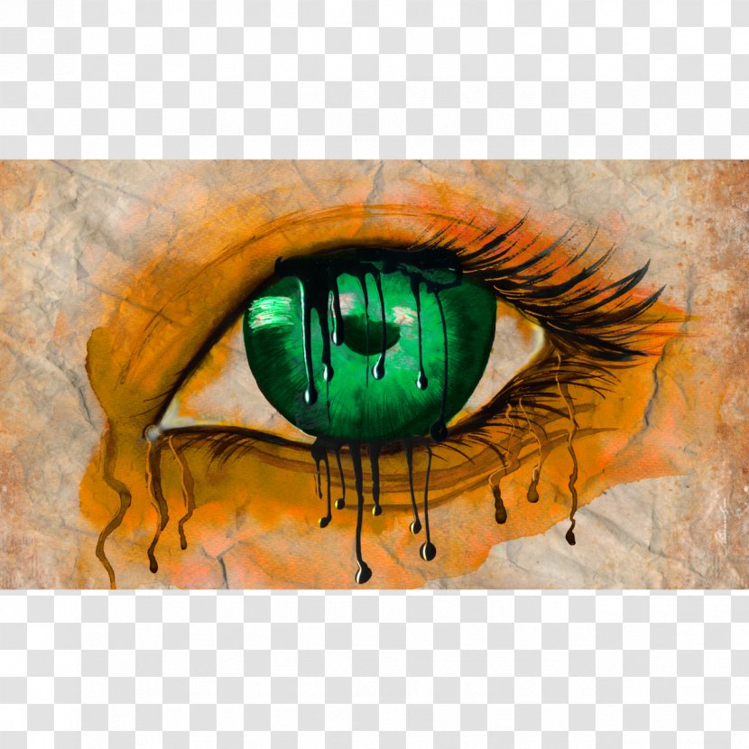 Drawing Painting Eye Canvas Print - Frame Transparent PNG