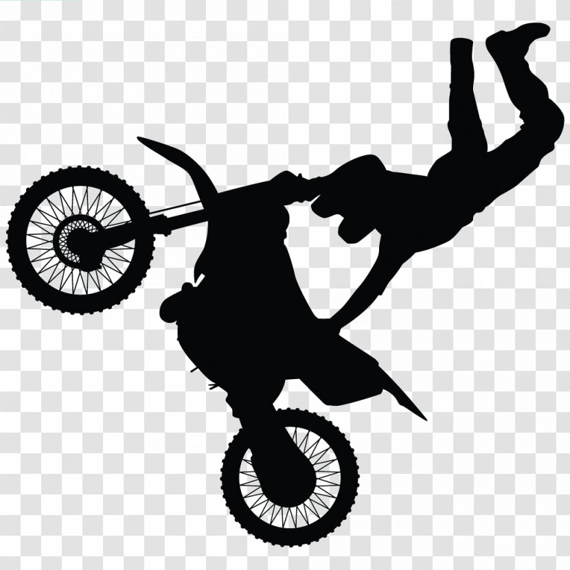 Clip Art Motorcycle Motocross Bicycle Decal - Sticker Transparent PNG