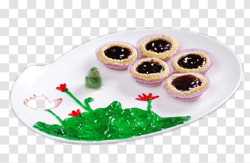 Egg Tart Chinese Cuisine Dim Sum Dish - Delicious Blueberry Tarts Transparent PNG