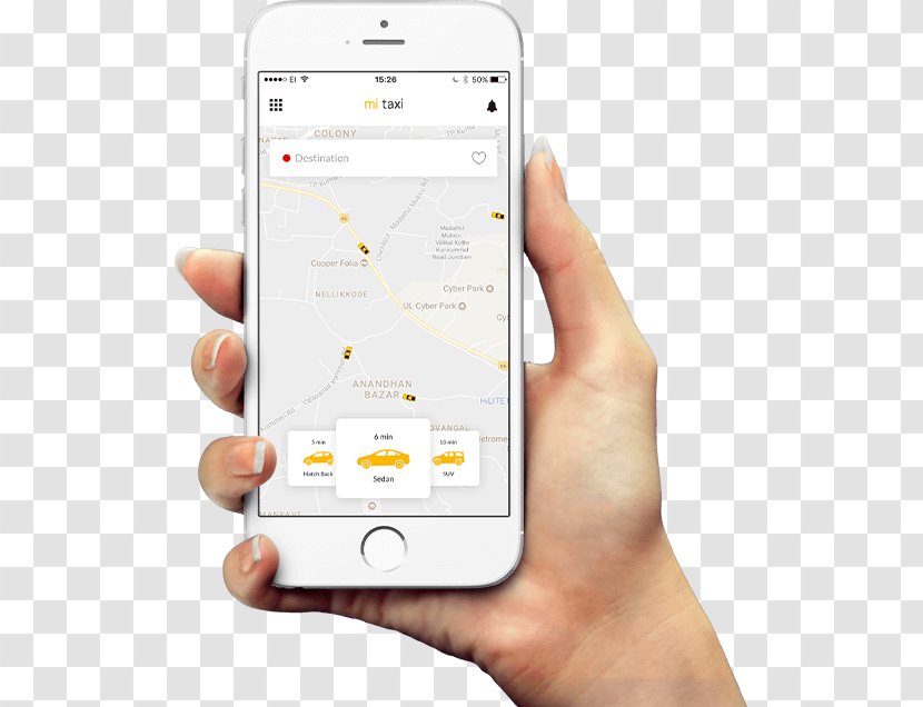 IPhone 6 Plus Mockup 5s - Mobile Phone - Taxi App Transparent PNG