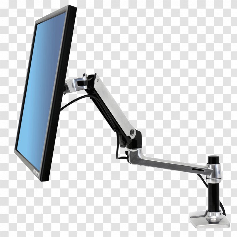 Ergotron LX HD Sit-Stand Desk Mount LCD Arm - Display Size - Mounting Kit Computer Monitors Liquid-crystal LXDesk ArmMounting For DisplayVesa Transparent PNG