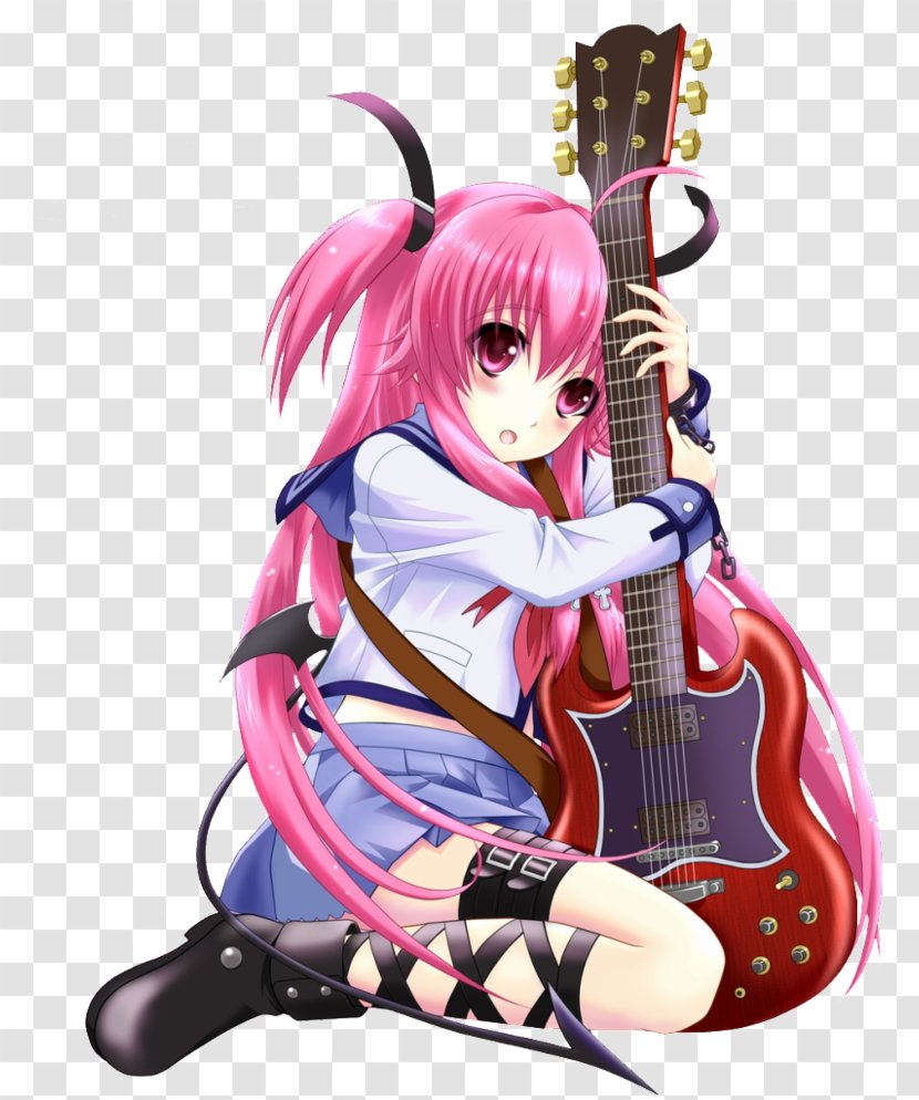 Hideki Hinata Yui Girls Dead Monster Guitar - Frame - Bass Transparent PNG