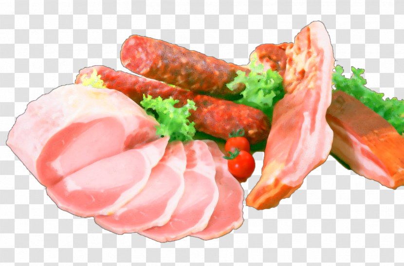 Sausage Ham Salami Meatloaf - Bayonne - Hand Painted Pork Bacon Transparent PNG