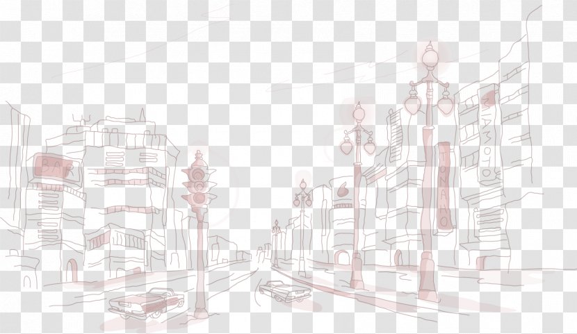 Sketch - Drawing - City Streets Transparent PNG