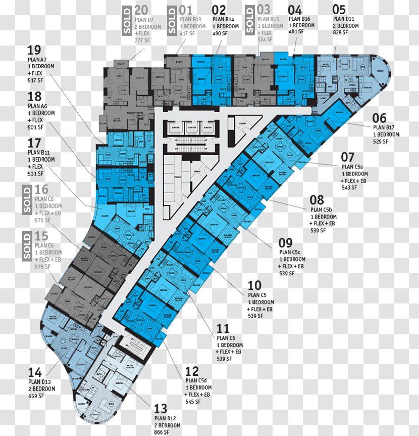 Floor Plan One Wall Centre Trump Towers Busan Lotte Town Tower Condominium - Apartment - Floors Streets And Pavement Transparent PNG
